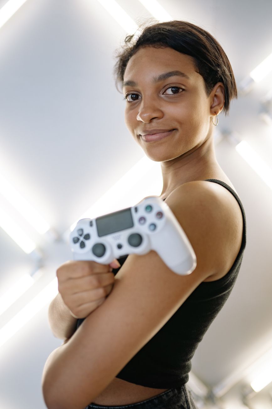 Portrait d'une joueuse passionnée